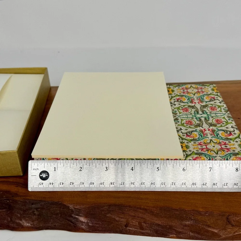 Crane & Co Stationery Set of 15 Florentine Floral Lined Envelopes 100% Cotton